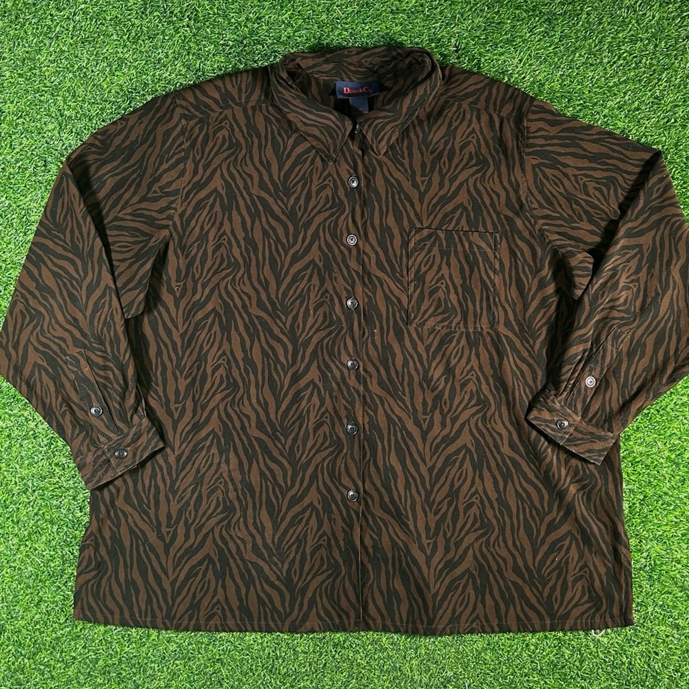 Denim&Co Animal Print Shirt